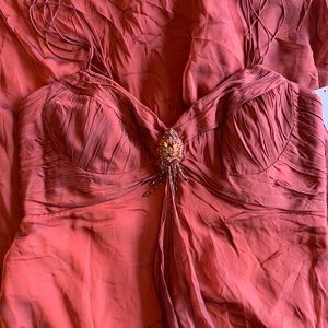 Badgley Mischka silk evening gown